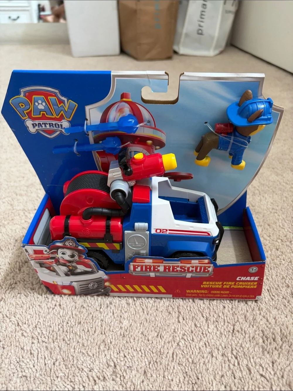 Paw Patrol Chase Fire Rescue Cruiser Toy - Blue, Red, Yellow